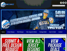 Tablet Screenshot of custombaseballjerseys.com